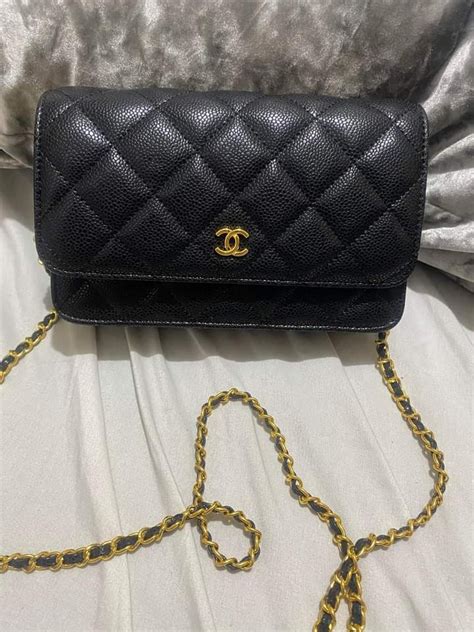 chanel wallet on chain preloved|wallet on chain chanel used.